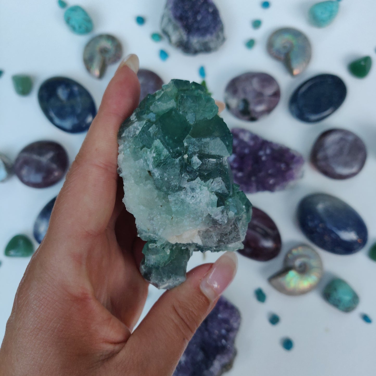 Raw Cubic Fluorite Cluster (#9) - Simply Affinity