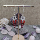 Handmade Gemstone Earrings - Clear Quartz, Carnelian, Garnet, & Pink Tourmaline - Simply Affinity