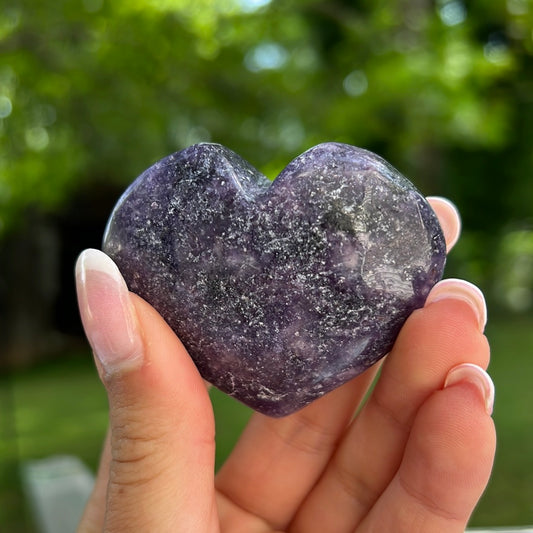 Lepidolite Heart (#3) - Simply Affinity