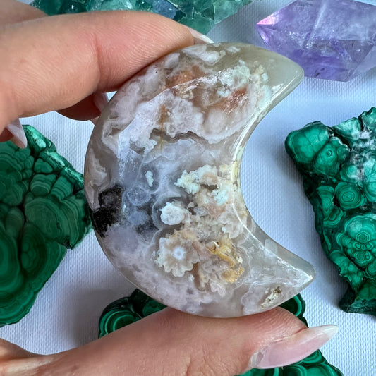 Flower Agate Moon (#2) - Simply Affinity