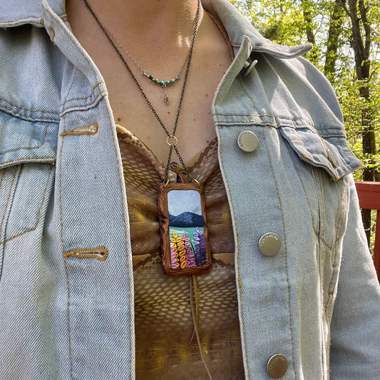 *NEW* Lakeside Floral Framed Necklace (OOAK)