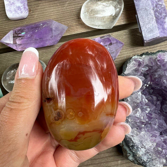 Carnelian Palm Stone (#12) - Simply Affinity