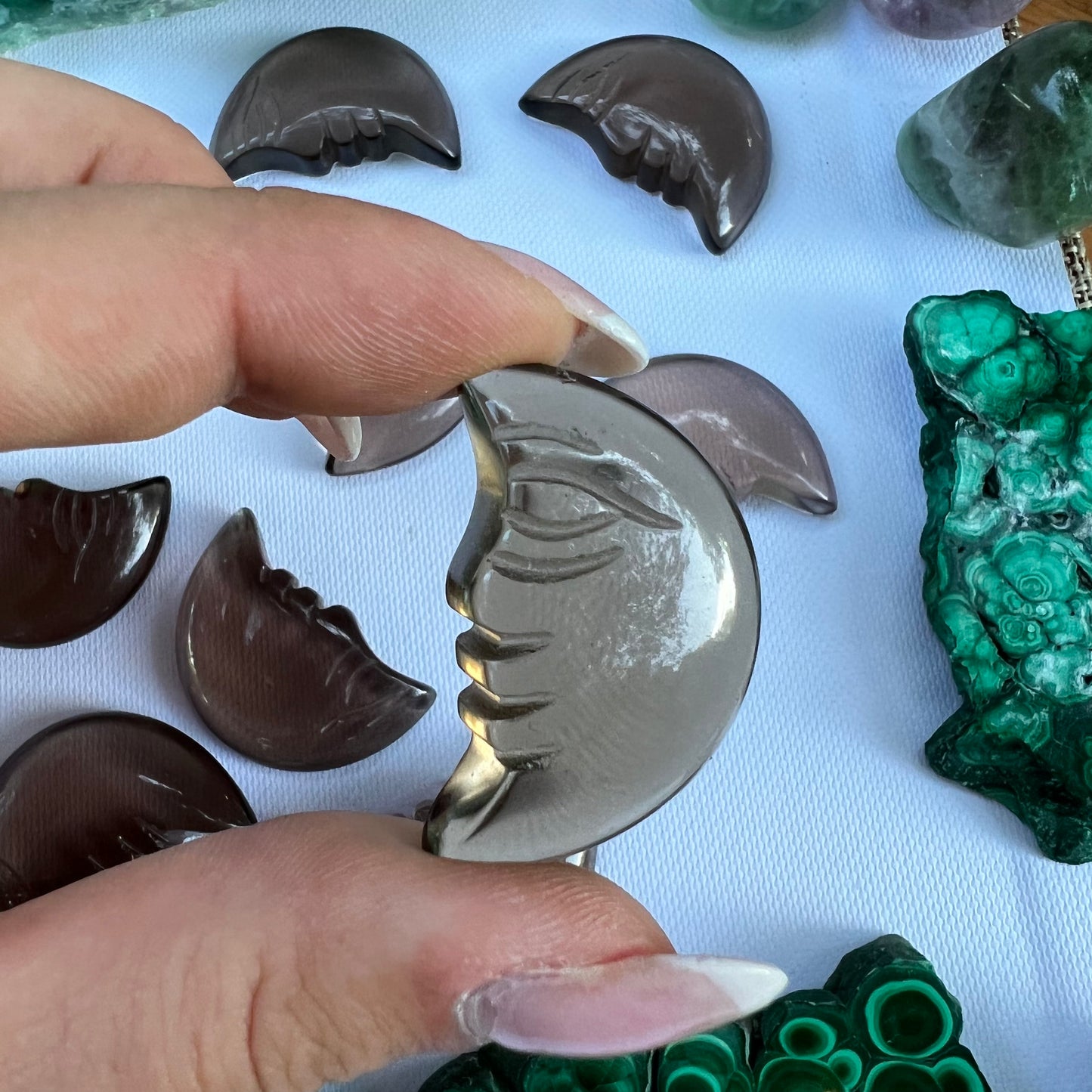 Smoky Quartz Moon (1 piece intuitively chosen) - Simply Affinity