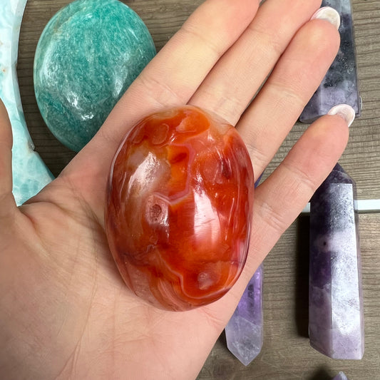 Carnelian Palm Stone (#11) - Simply Affinity