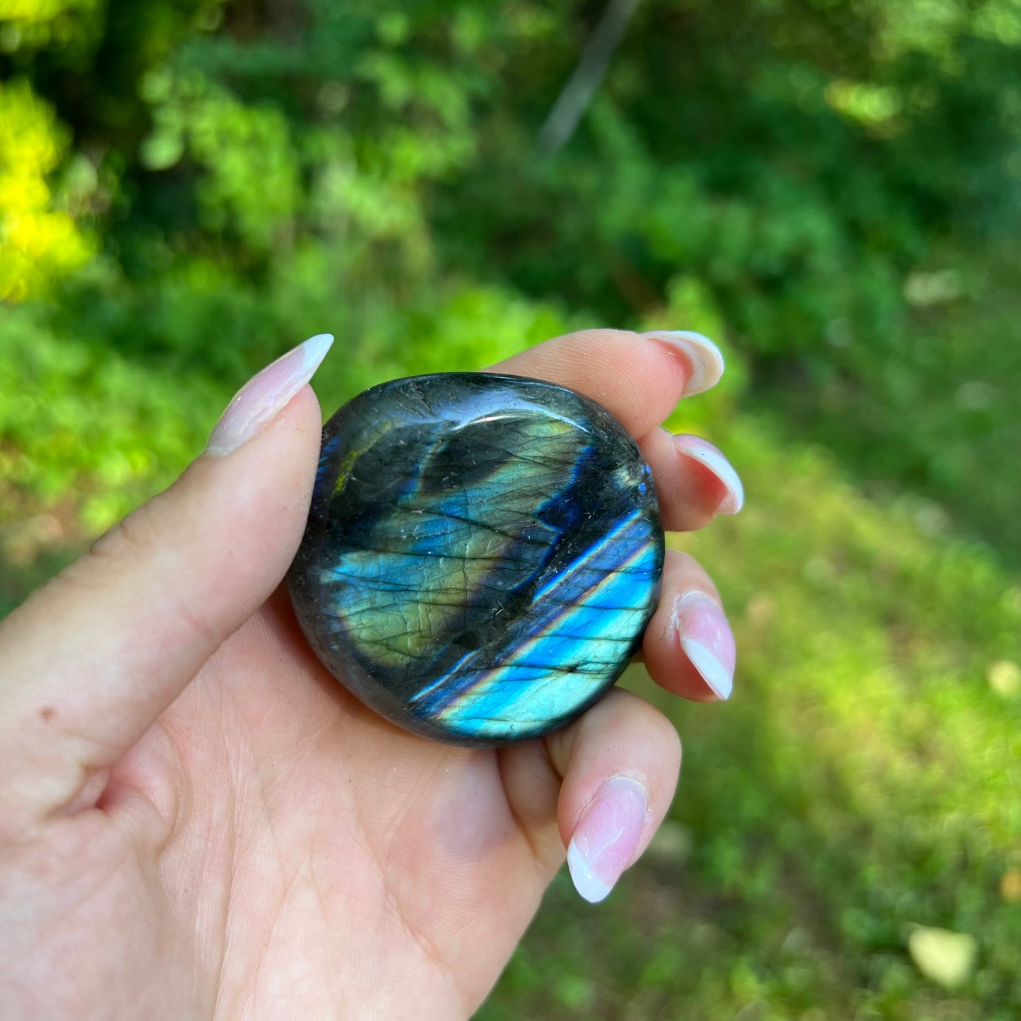 Rainbow Labradorite Palm Stone (#319) - Simply Affinity