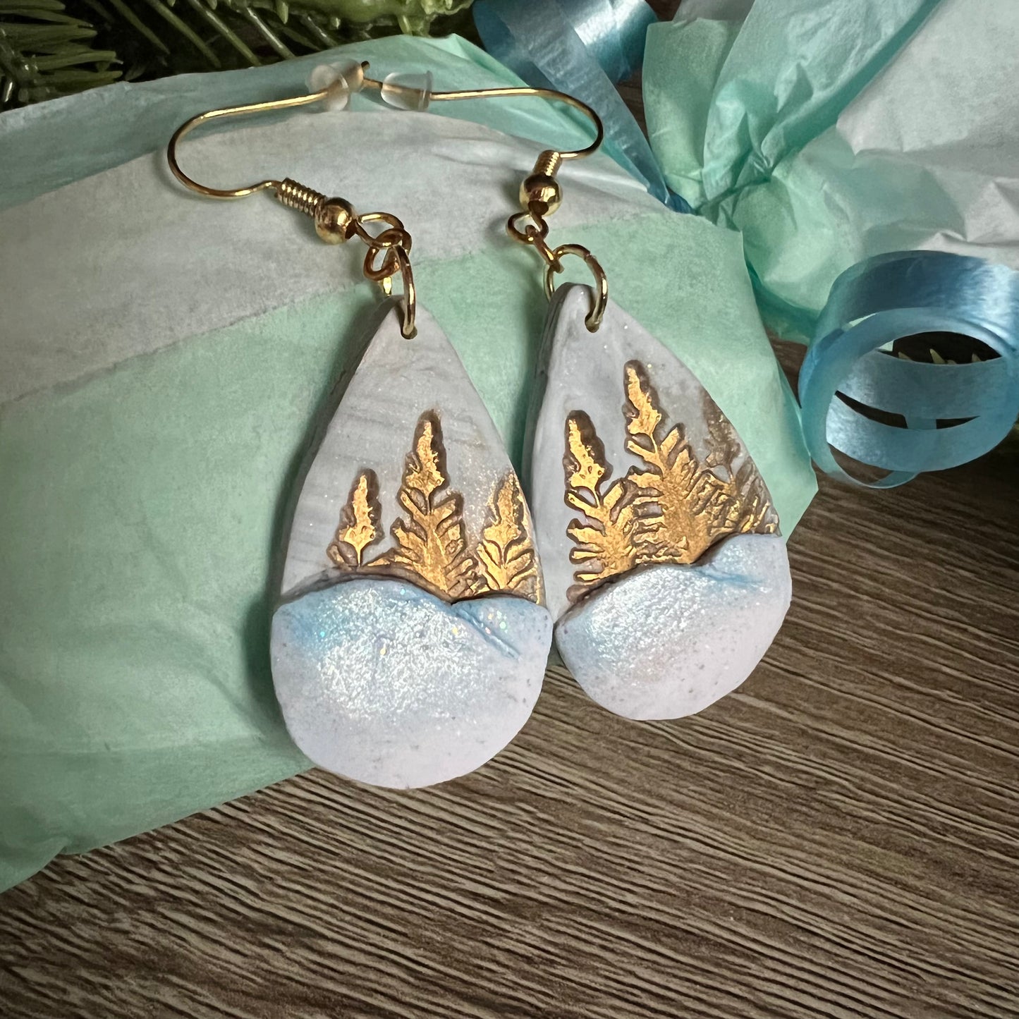 Snowy Hills - Polymer Clay Earrings - Simply Affinity