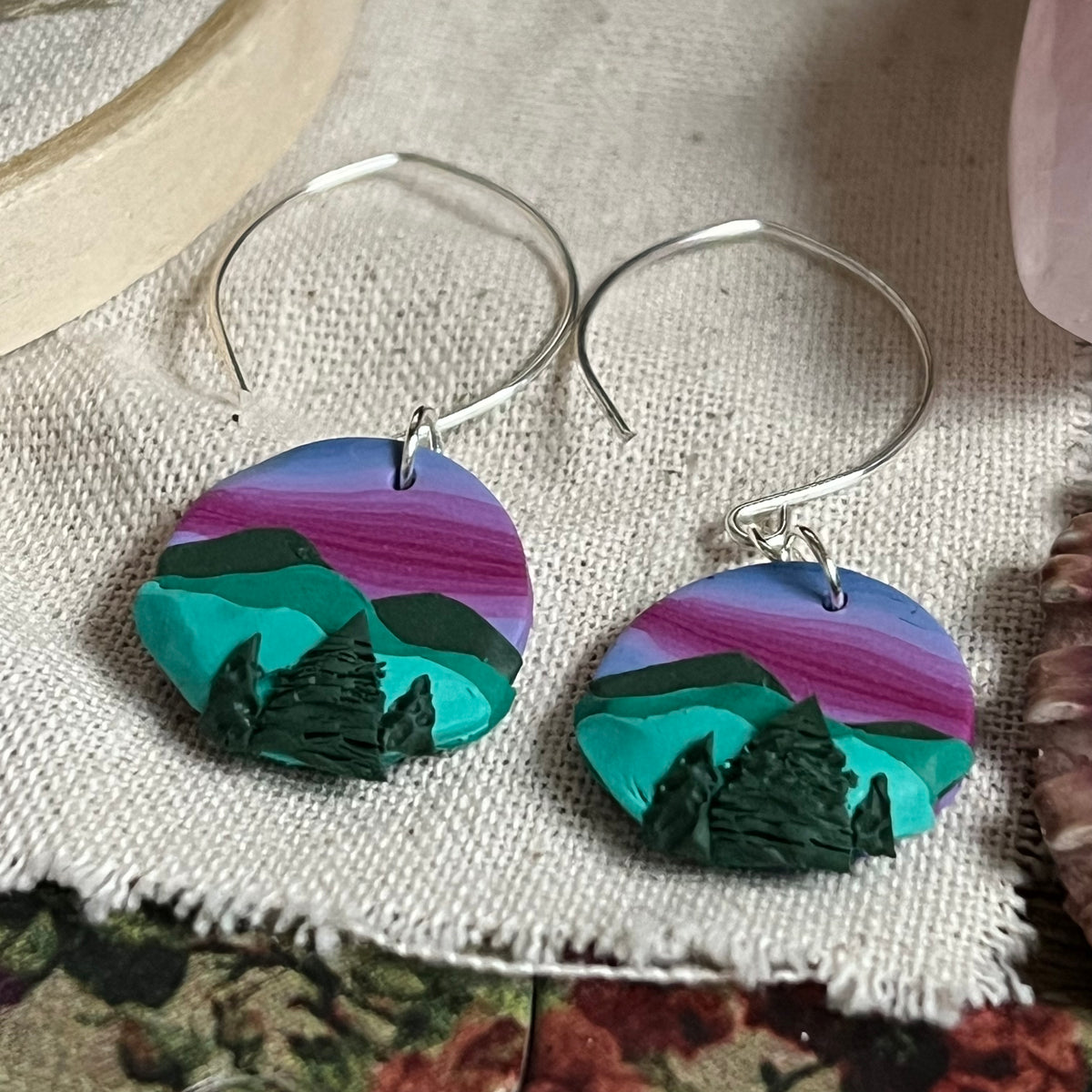 Pre-order - Handmade Polymer Clay Earrings - Rocky Mountains – Simply  Affinity