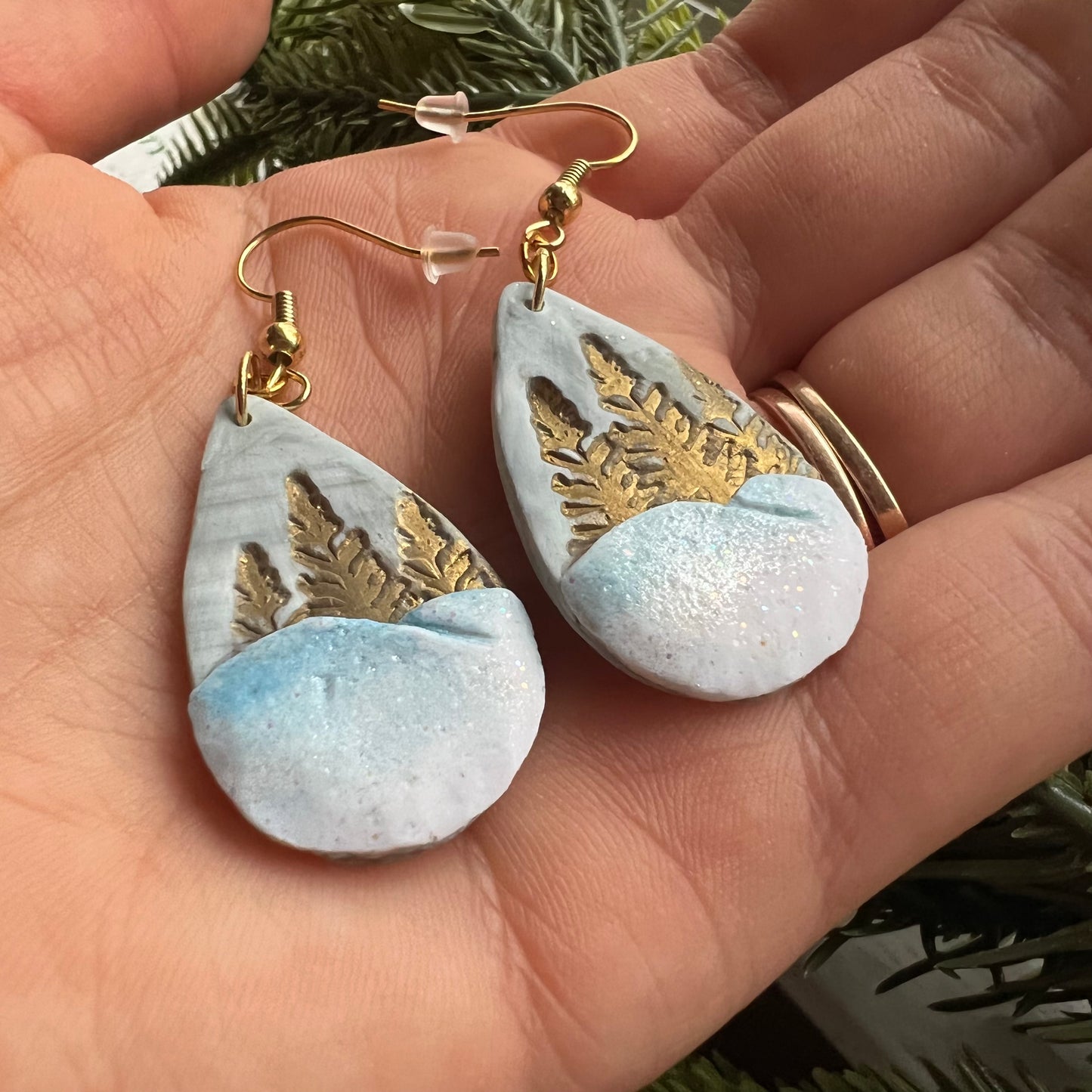 Snowy Hills - Polymer Clay Earrings - Simply Affinity