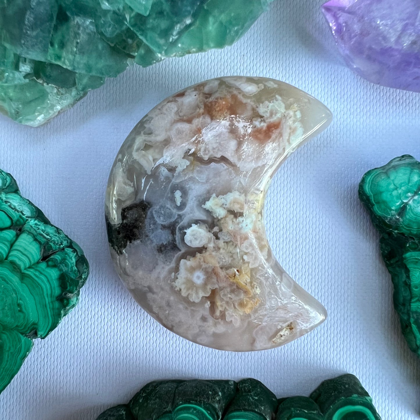 Flower Agate Moon (#2) - Simply Affinity