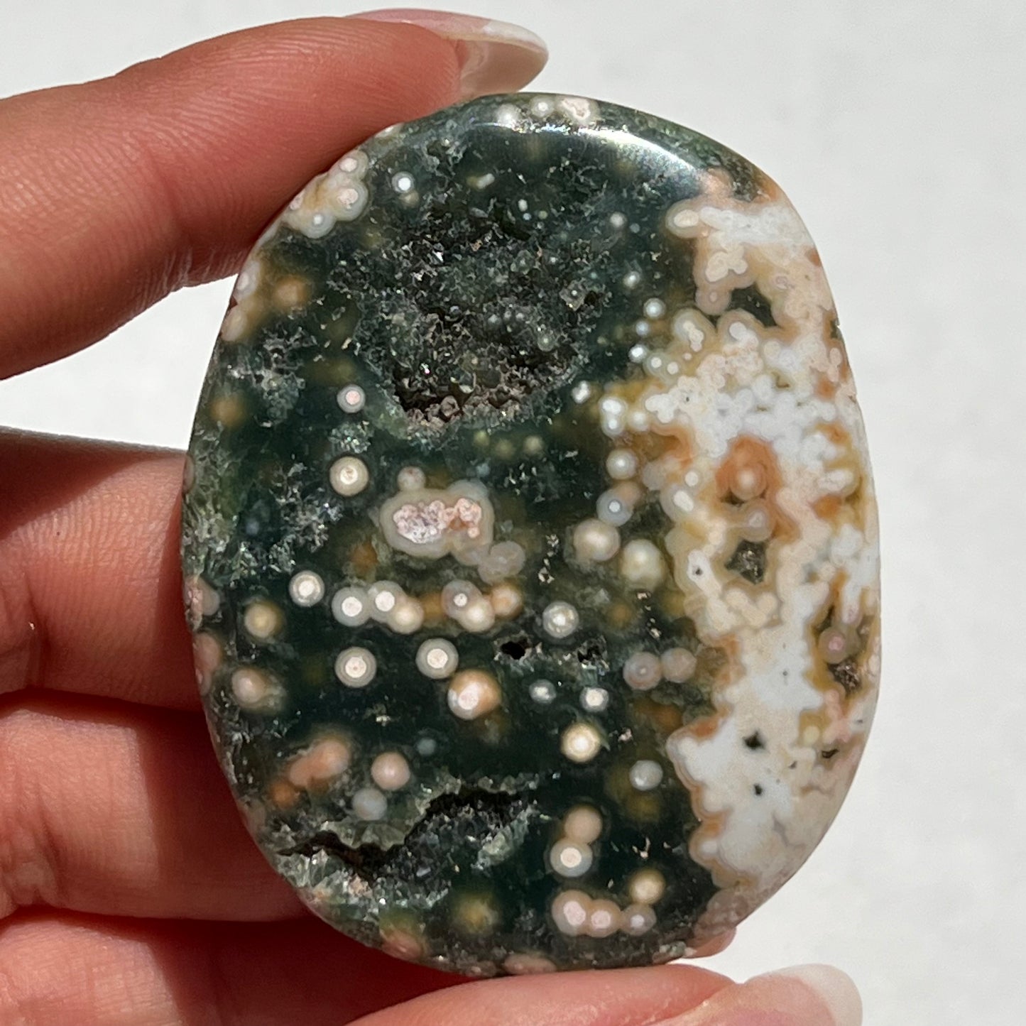 Ocean Jasper Palm Stone (#25e) - Simply Affinity