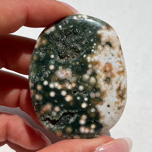 Ocean Jasper Palm Stone (#25e) - Simply Affinity