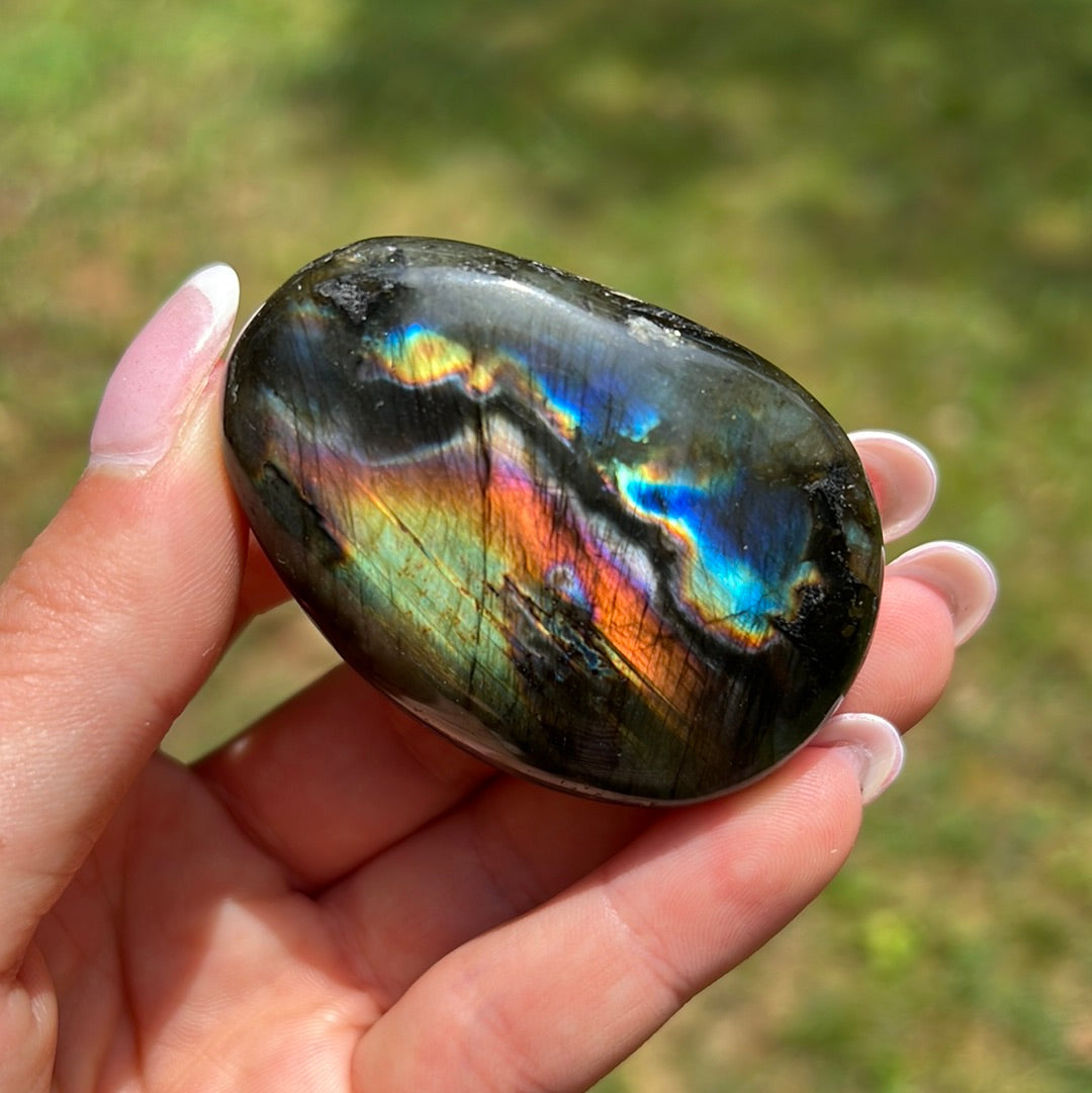 Labradorite Palm Stone (#131) - Simply Affinity