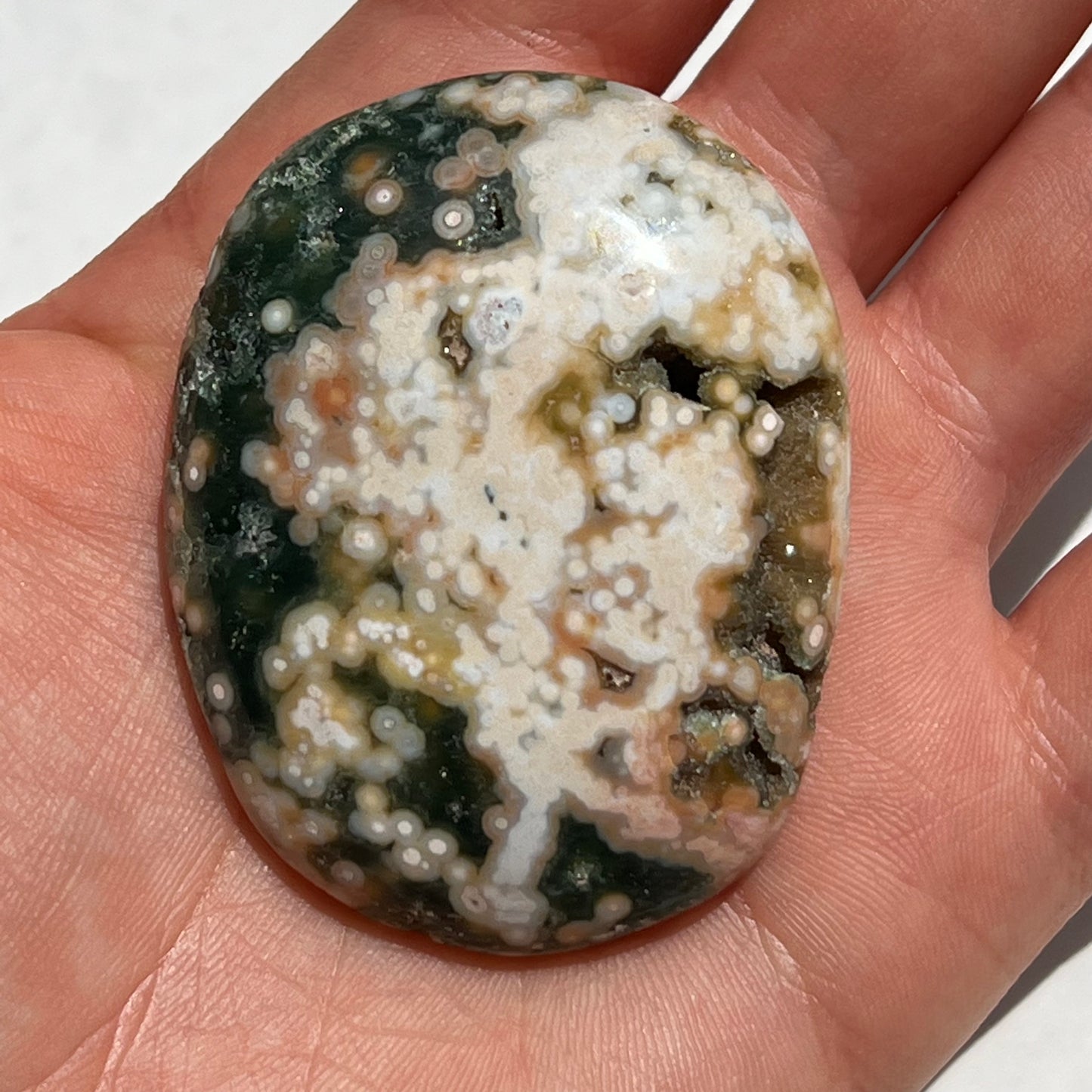 Ocean Jasper Palm Stone (#25e) - Simply Affinity