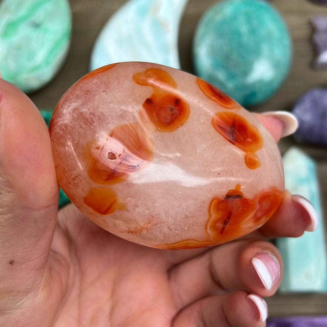 Carnelian Palm Stone (#9) - Simply Affinity