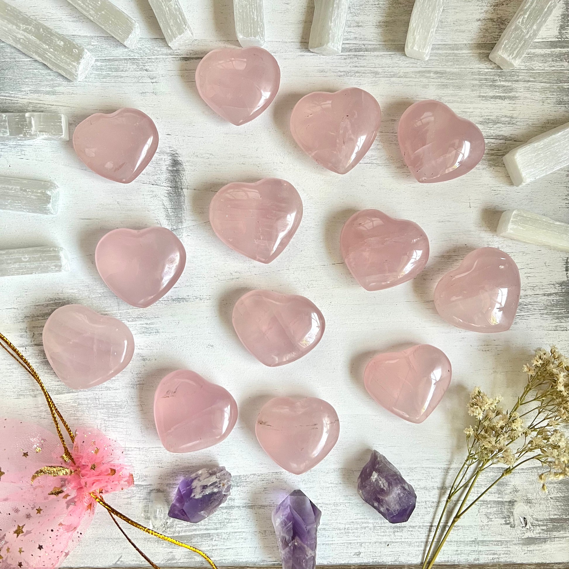 Small Rose Quartz Heart - (1 piece intuitively chosen) - Simply Affinity