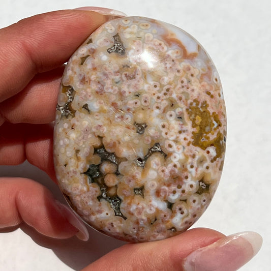 Ocean Jasper Palm Stone (#41e) - Simply Affinity