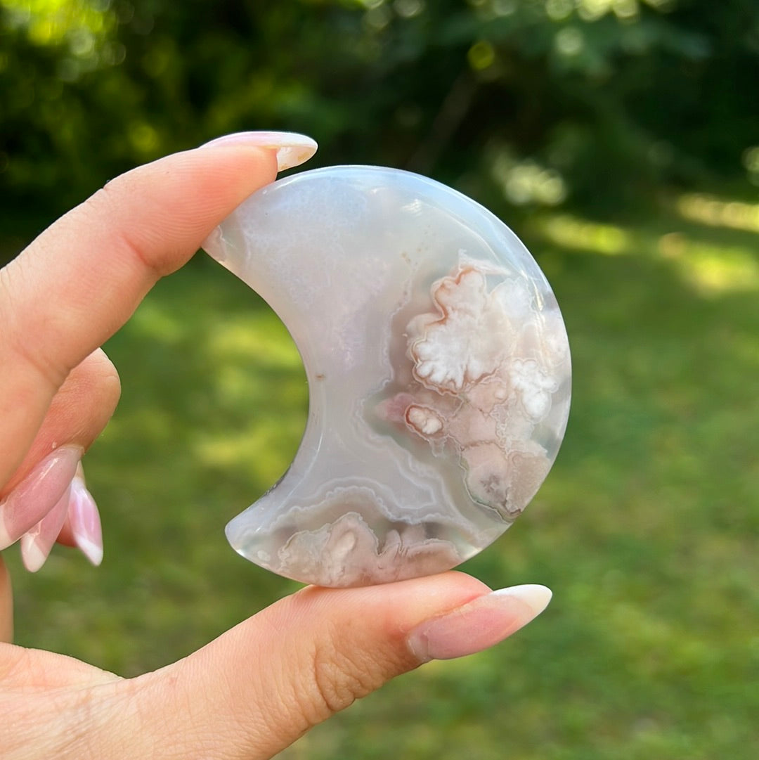 Flower Agate Moon (#3) - Simply Affinity