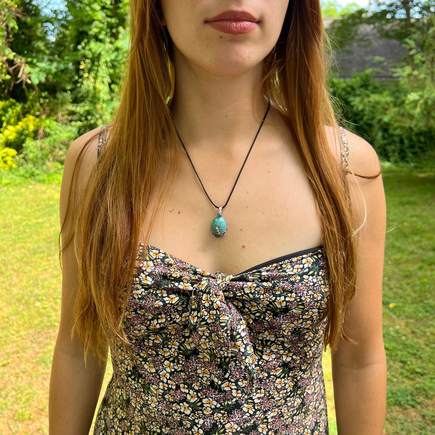 Handmade Tree of Life Amazonite Pendant with Aquamarine and Apatite - Simply Affinity