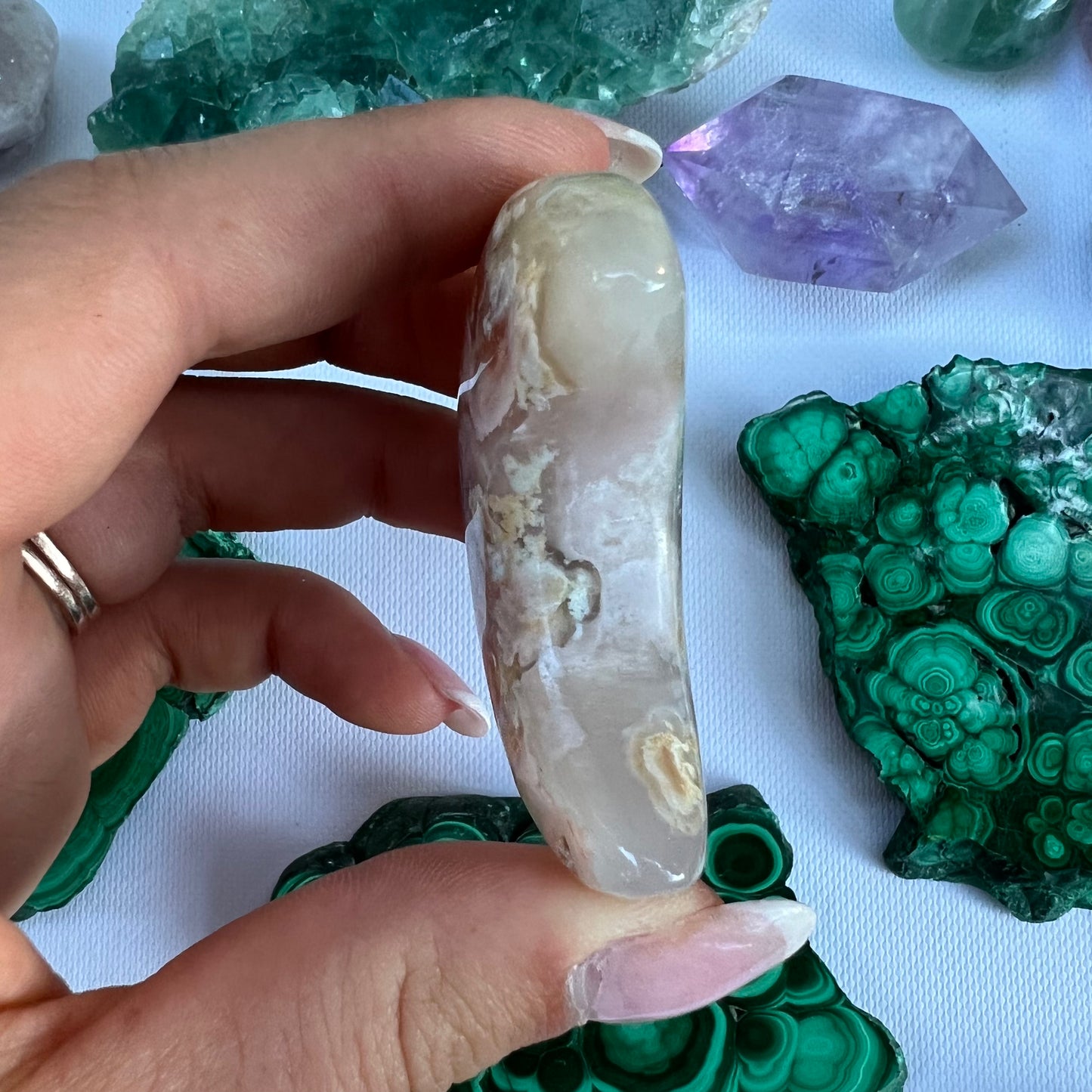 Flower Agate Moon (#2) - Simply Affinity