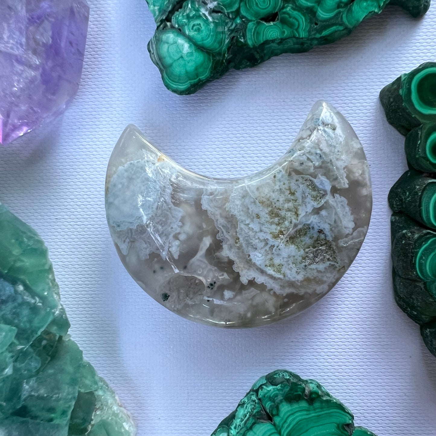 Flower Agate Moon (#9) - Simply Affinity
