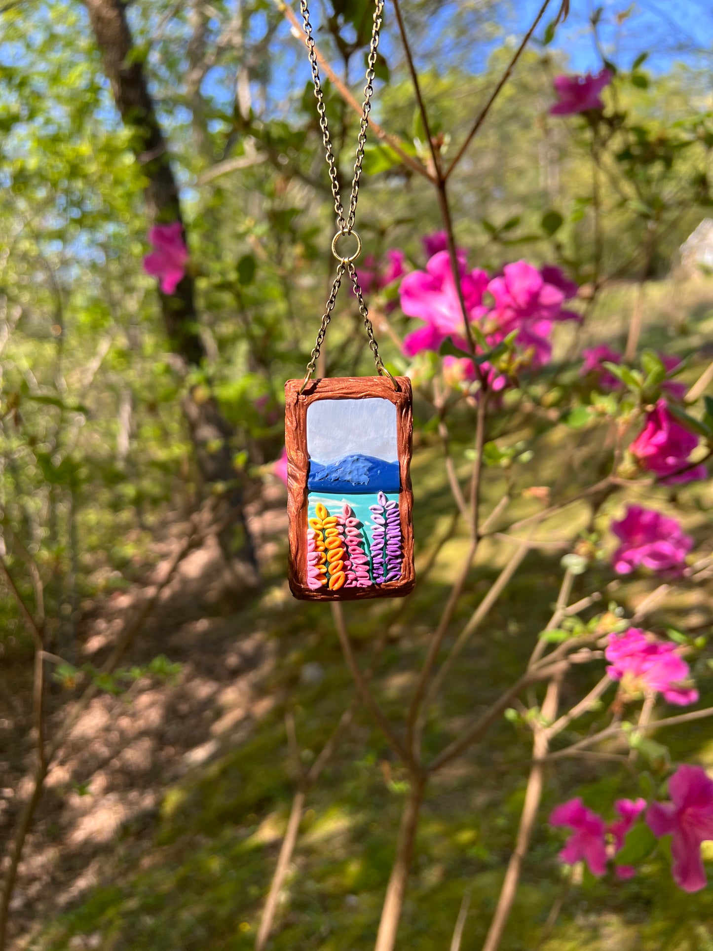 *NEW* Lakeside Floral Framed Necklace (OOAK)