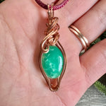 Wire-Wrapped Chrysoprase Pendant - Ready to Ship - Simply Affinity