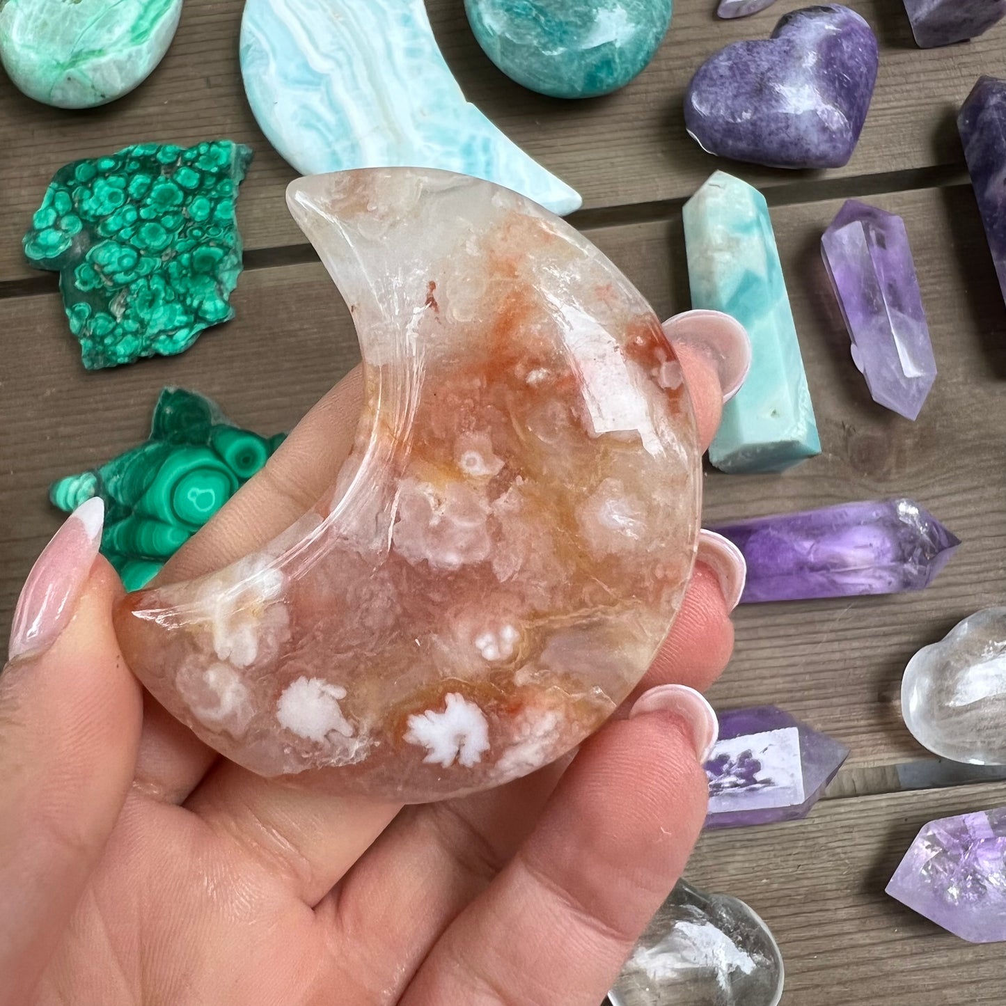 Flower Agate Moon (#1) - Simply Affinity
