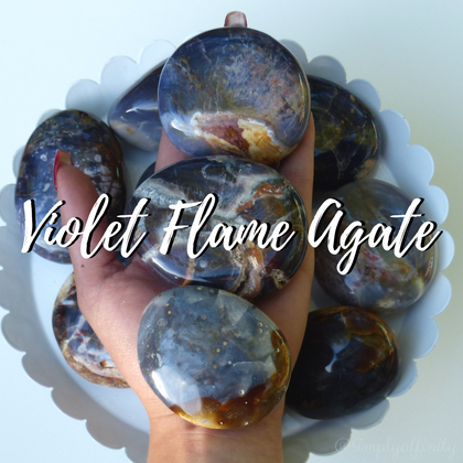 violet flame agate collection from simply affinity