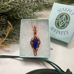 Wire-Wrapped Lapis Necklace