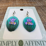 Oval Iris Earrings