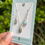 Labradorite Necklace & Earring Set in Sterling Silver