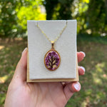 Purple Autumn Tree Necklace