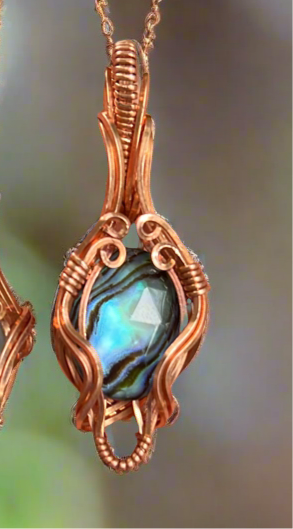 Abalone Shell & Quartz Doublet Pendant