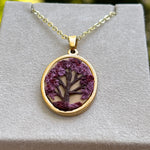 Purple Autumn Tree Necklace