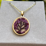 Purple Autumn Tree Necklace