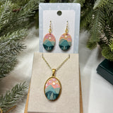 Pastel Mountain Sunset Earrings