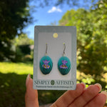 Oval Iris Earrings