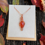 Wire-Wrapped Carnelian Necklace