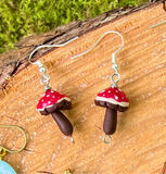 3-D Mushroom Earrings