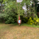 Larimar Wire-Wrapped Pendant