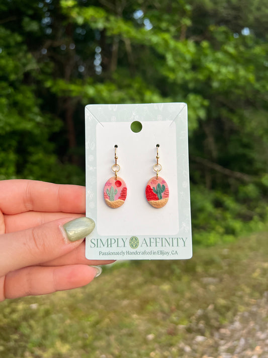 Desert Scene Oval Earrings - Simply Affinity
