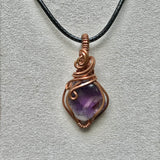 Star Amethyst Wire-Wrapped Pendant