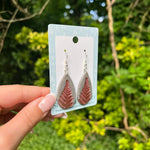 Copper Fern Teardrop Earrings