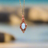 Larimar Wire-Wrapped Pendant