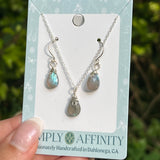 Labradorite Necklace & Earring Set in Sterling Silver