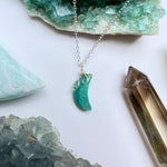 Dainty Amazonite Moon Necklace