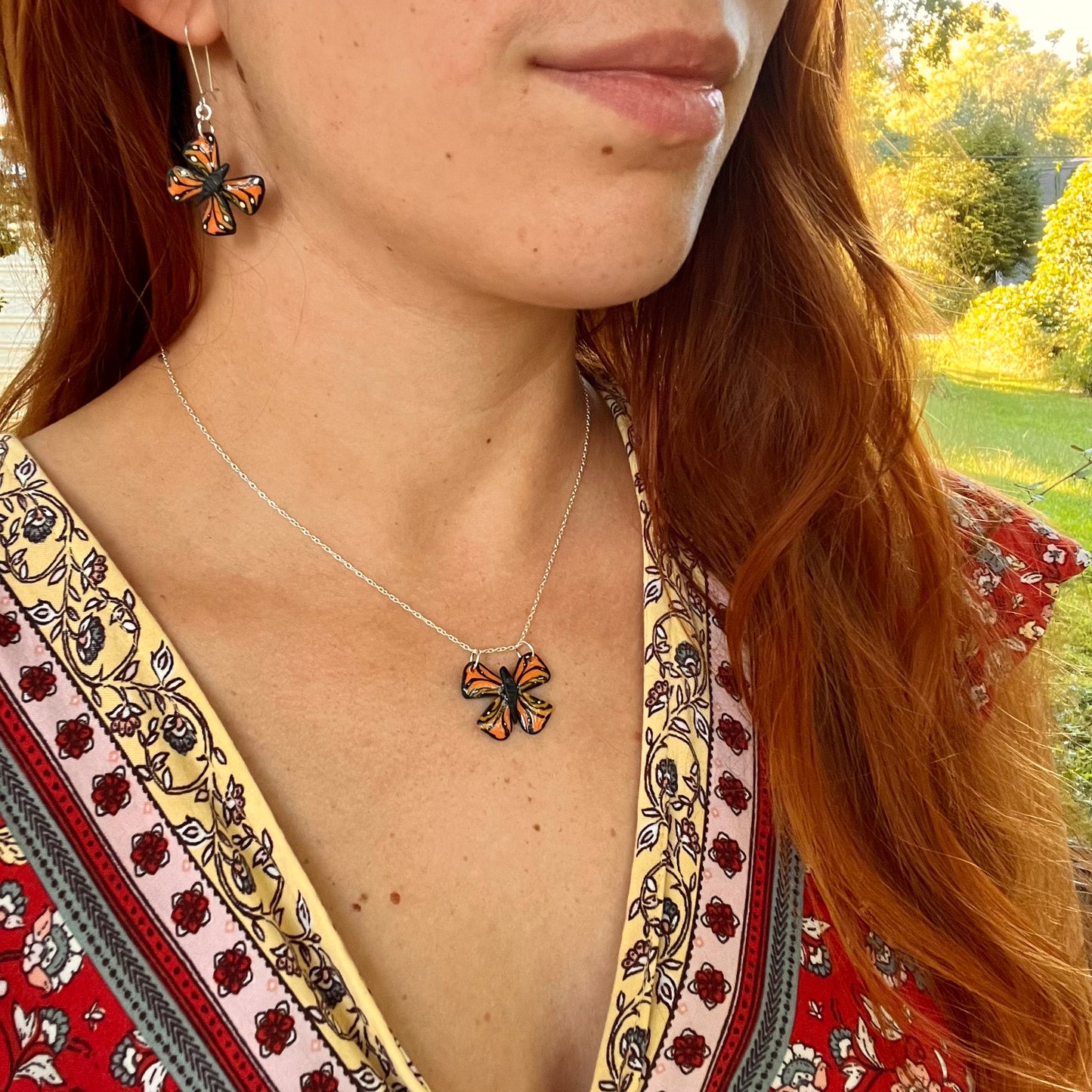 Monarch Butterfly Earrings (OOAK)