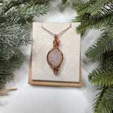 Wire-Wrapped Druzy Quartz Necklace