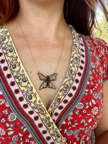 *NEW* Monarch Butterfly Necklace (OOAK)
