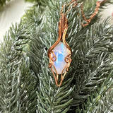 Reserved for Cindy- Rainbow Moonstone Pendant Wire-Wrapped in Copper